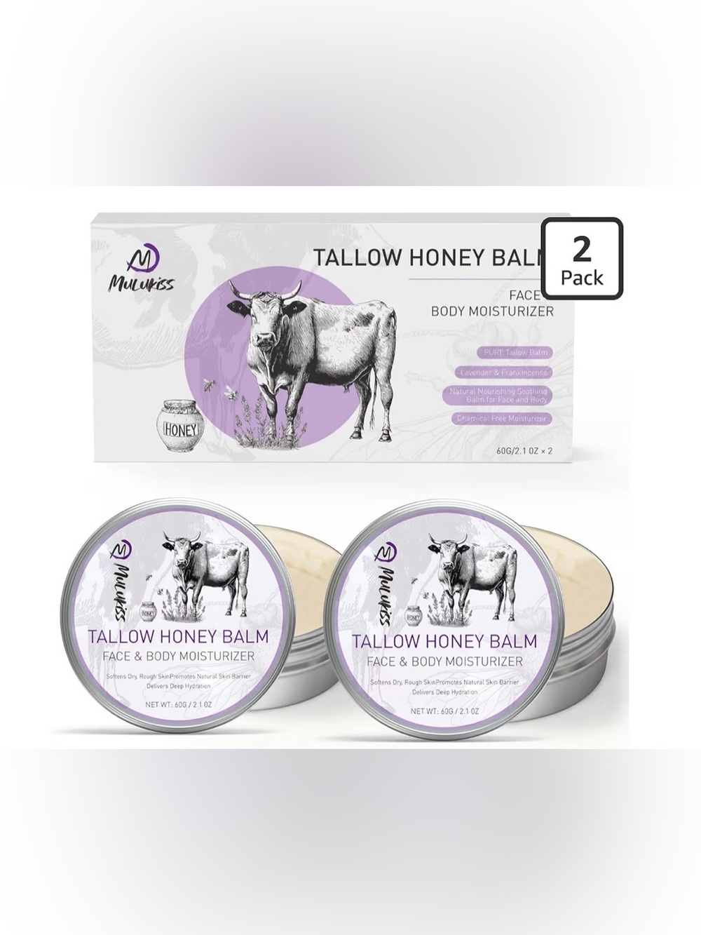 Tallow honey balm New